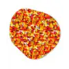 Abstract - Verf - Rood Wandcirkel Organisch Forex 3mm klein 629 -3d