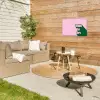 Groen - Teskt - This is art - Roze Tuinposter op houten frame 2 cm dik klein -sfeer2