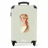 Prinses met tiara op groene stippenachtergrond NBS - Handbagage koffer - Volwassenen Unisex middel -productfoto_recht