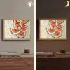 Mozaïek - Watermeloen - Rood - Pitten Light Box met batterij (Wandlamp) middel -sfeer3