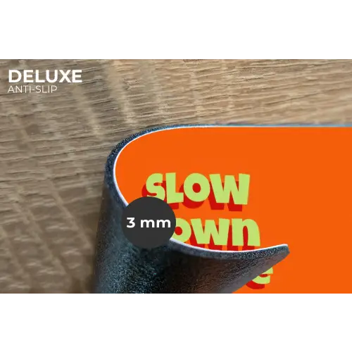 Slow down you're doing fine - Oranje - Simple Placemat vinyl groot -closeup