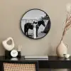 Vrouw - Paard - Artistiek Fotolijst rond zonder passe partout klein -sfeer1