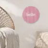 Roze - Gestreept - Belle Akoestische PET Vilt - Rond klein -sfeer4