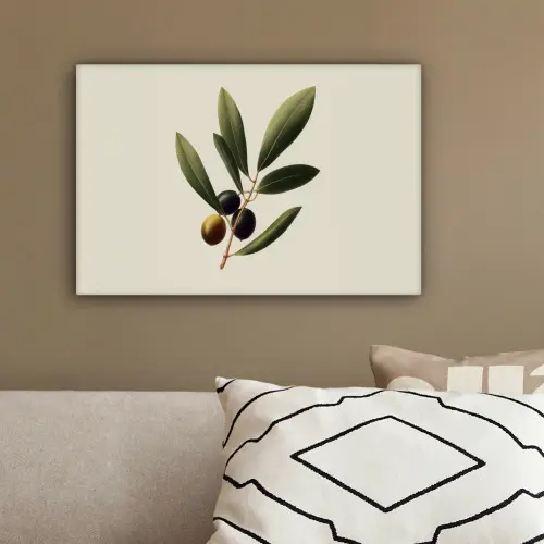 Olijftak - Donkergroen - Olijven canvas 2cm klein -sfeer3