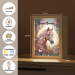 Paard - Natuur - Bloemen - Vlinders - Bos Light Box met kabel (Kinderlampje) klein -USP_websiteoverzichtDE