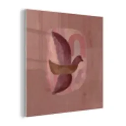 Illustratie - Vogels - Abstract - Roze plexiglas 5mm klein -z3d