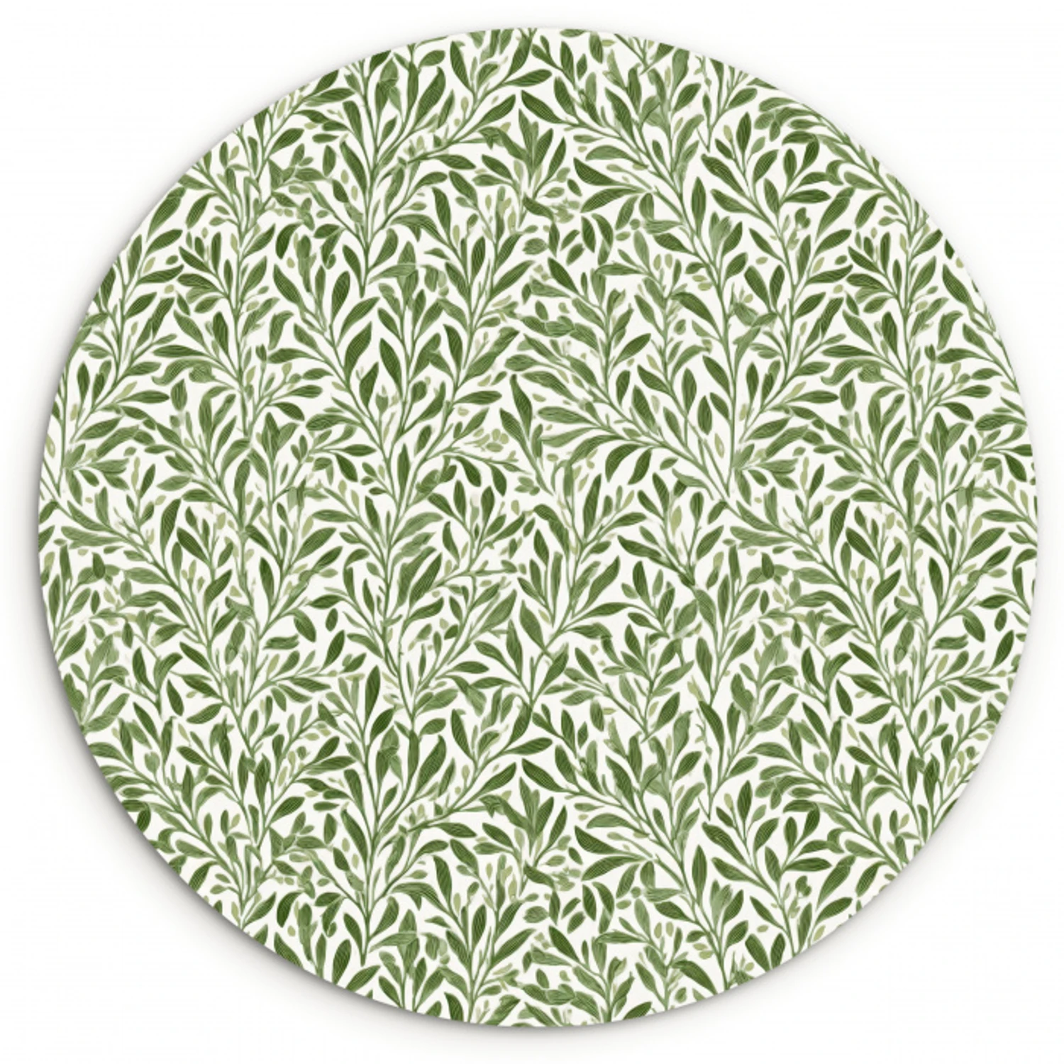 Botanisch - Takken - Groen Wandcirkel kunststof plaat 5mm dik klein 188 -3d