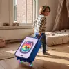 Schildpad die zwemt met zonsondergang Kinderkoffer - Blauw klein -sfeer1