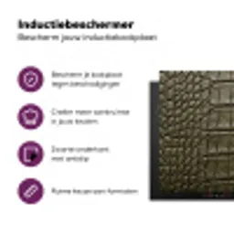 Krokodillenleer - Structuur - Groen Inductie beschermer vinyl 3mm middel -zzzzzzz-cc-usp