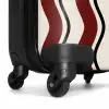 Golvende strepen in rood NBS - Handbagage koffer - Kinderen Unisex middel -wiel