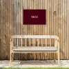 Nice - Bordeaux - Roze Tuinposter op houten frame 2 cm dik klein -sfeer4