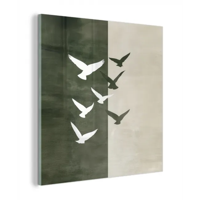 Japandi - Vogel - Groen plexiglas 5mm klein -z3d