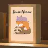 Luiaard - Vos - Kat - Slaperig Light Box met kabel (Kinderlampje) klein -zzz_3d_website