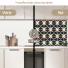 Abstract - Retro - Kleurrijk keuken achterwand 2 middel 871 -voor-na2_NL