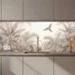 Papagaai - Jungle - Tropisch keuken achterwand 2 middel zz_3dshopping
