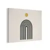Minimalistisch - Zwarte boog - Gouden cirkel PET vilt klein -3d