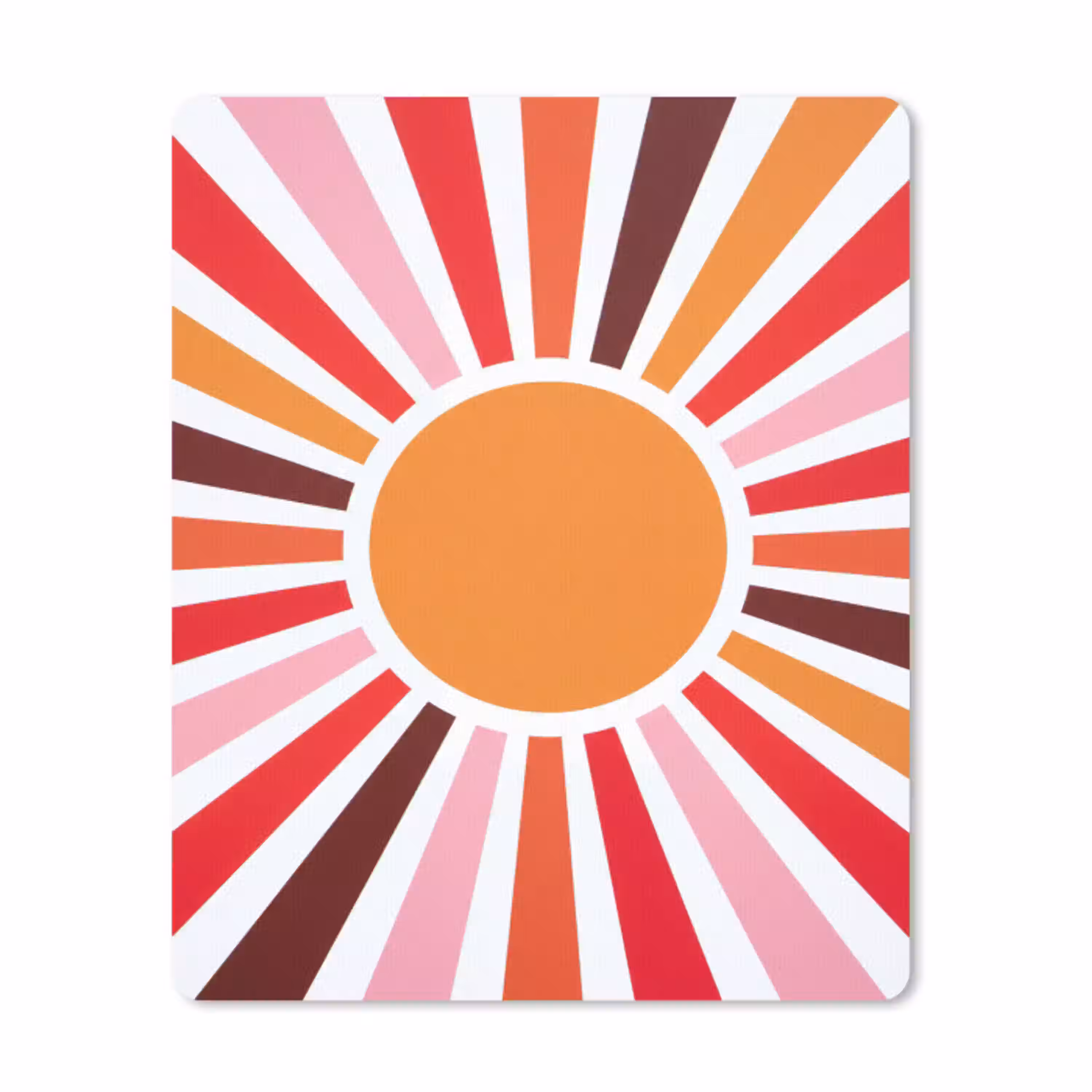 Zon - Stralen - Abstract - Kleurrijk muismat rubber klein -3d