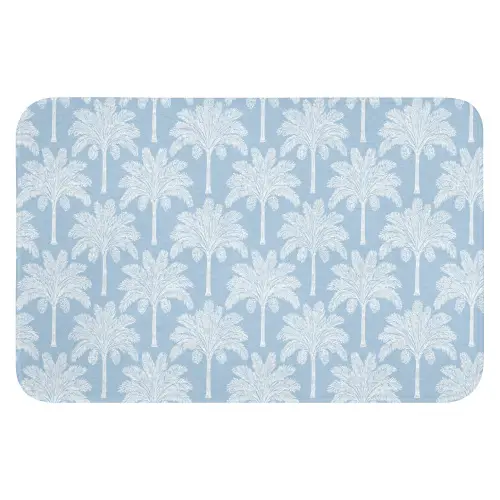 Palmboom - Modern - Blauw Badmat klein 997 -3d