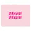 Bisou - Roze - Dikke letters muismat rubber klein -3d