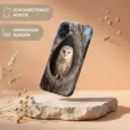 Kerkuil - Boom - Natuur - Bruin Toughcase MagSafe Apple iPhone 17 klein -USP_RandenV_NL