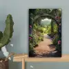 Doorkijk - Bloemen - Natuur - Rozenboog canvas 2cm klein -sfeer4