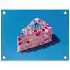 Taart - Edelstenen - Glitters - Roze tuinposter los doek klein -3d