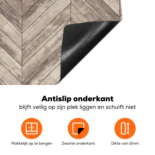 Plank - Patronen - Brocante Inductie beschermer vinyl 3mm klein 276 -zzzzzzz-td-onderkant