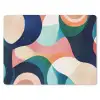 Abstract - Blauw - Roze muismat rubber klein -3d