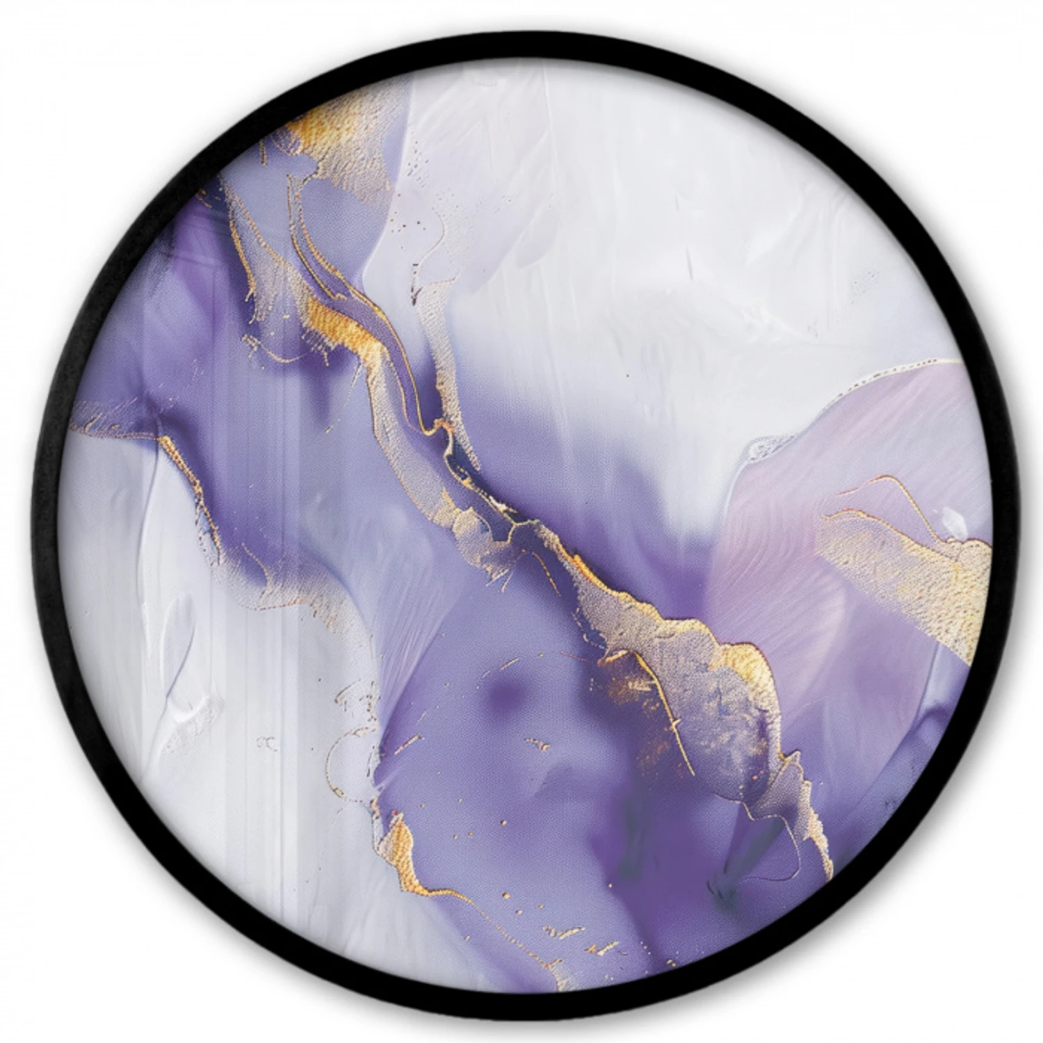 Paars - Modern - Marmer - Abstract Fotolijst rond zonder passe partout klein -3d