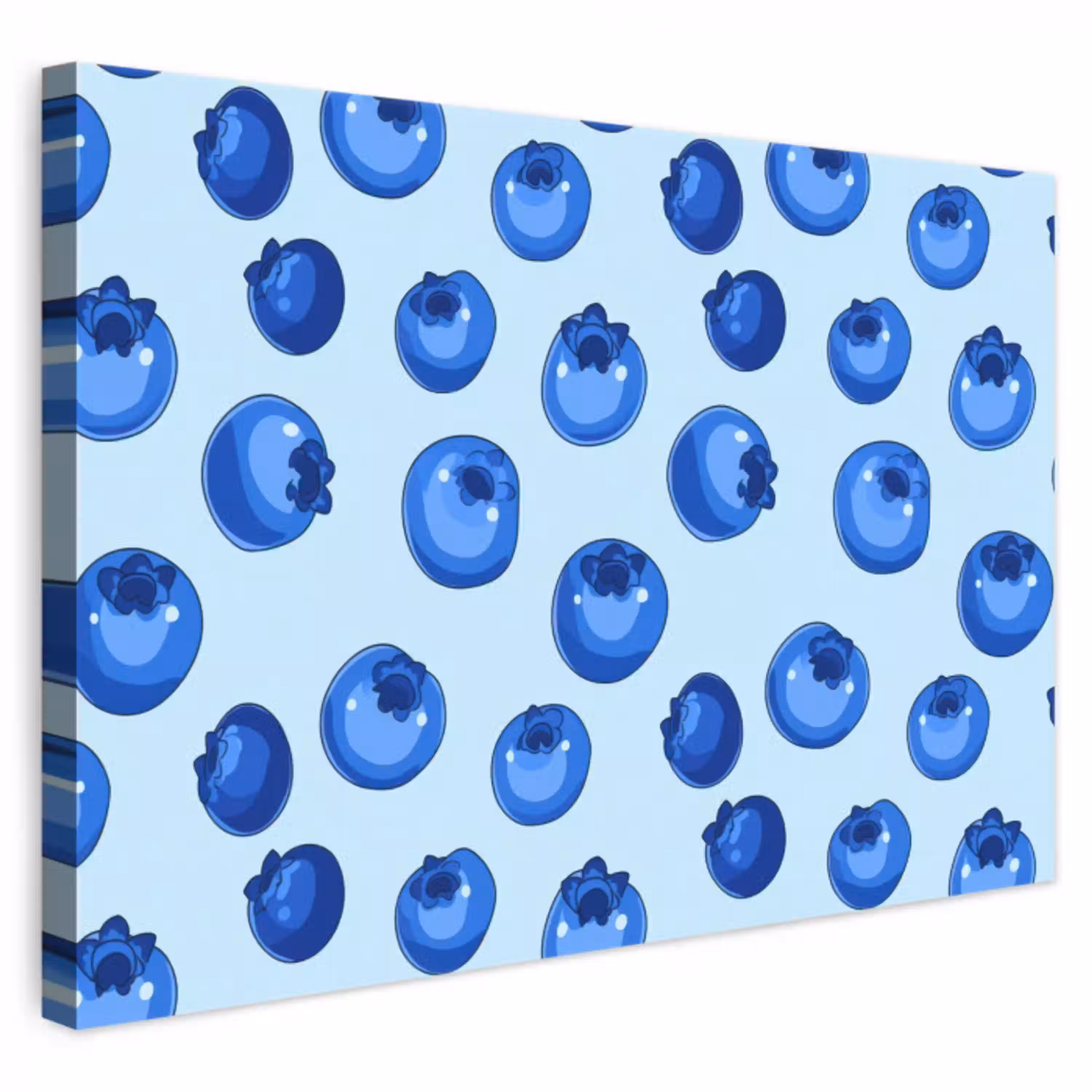 Bessen - Modern - Blauw canvas 2cm klein 34 -3d