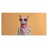 Zonnebril - Kat - Sjaal - Bloemen Muismat XXL klein -3d_leeg