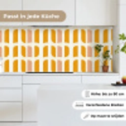 Geometrisch - Patroon - Geel - Roze keuken achterwand 2 middel 871 -sfeer4_DE