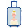 Prinses met een gouden kroon - Blauw Kinderkoffer - Blauw klein -zz3dotto