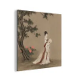Vrouw - Azië - Kunst - Beige aluminium wit klein -3d