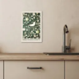 Groen - Vogel  - Bloemen KitchenYeah - Keuken - Canvas klein -sfeer2