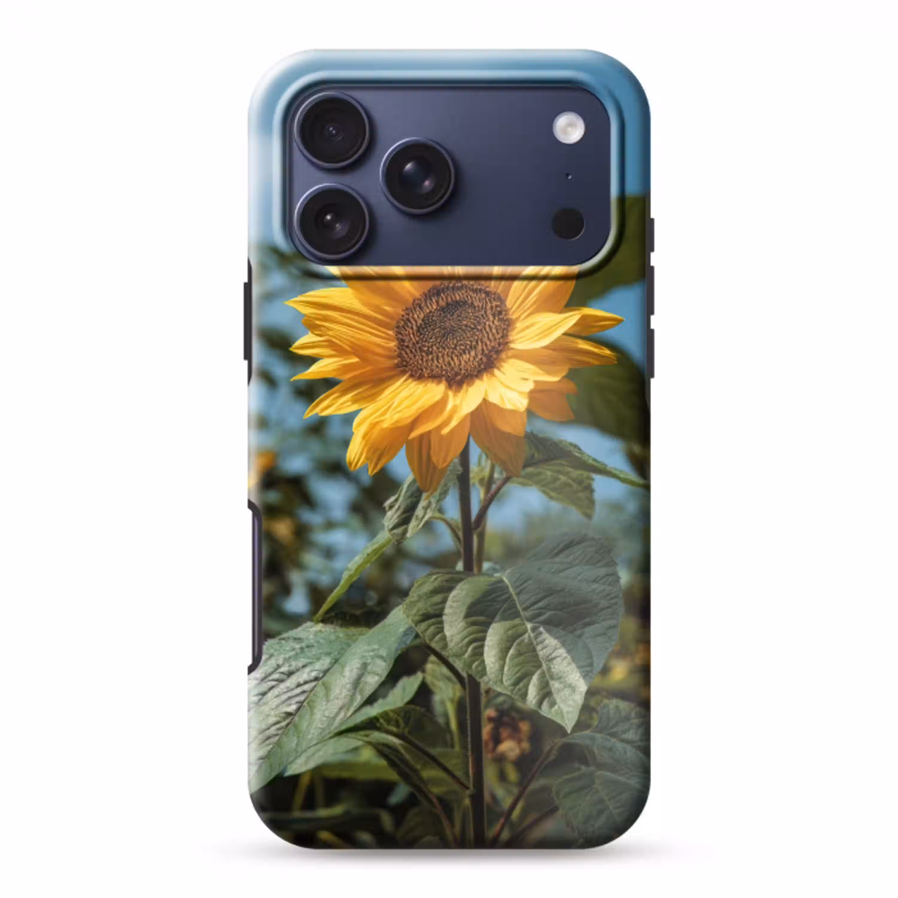 Zonnebloemen - Helderblauwer lucht - Gras Toughcase MagSafe Apple iPhone 17 Pro Max klein -3d