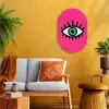 Minimalistisch - Oog - Roze Wandcirkel Ovaal Forex klein -sfeer4