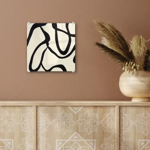 Abstract - Lijnen - Modern - Beige plexiglas 5mm klein -sfeer5