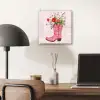 Cowboylaarzen - Roze - Boeket - Bloemen plexiglas 5mm klein -sfeer6