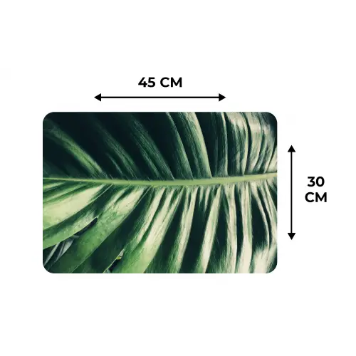 Inductie beschermer - Bananenblad - Tropisch - Jungle - Bladeren Placemat vinyl groot -specs