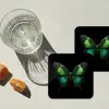 Vlinder - Groen - Opvallend onderzetter kurk middel -sfeer4