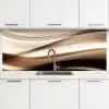 Golven - Abstract - Warm Beige keuken achterwand 2 middel -3d