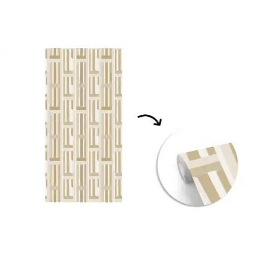 Modern - Geometrisch - Beige fotobehang vinyl groot 64 -3d