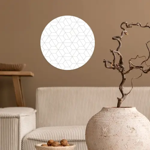 Geometrie - Lijn - Patroon Wandcirkel behangsticker klein 186 -sfeer1