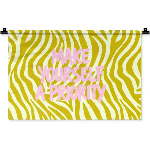 Zebraprint - Priority - Roze Wandkleed katoen klein -zz3d