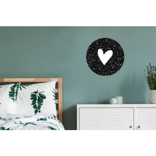 Design - Liefde - Hartje Wandcirkel aluminium klein -slaapkamer