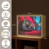 Boombox - Rood - Graffiti - Neon Light Box met batterij (Wandlamp) middel -USP_websiteoverzichtNL