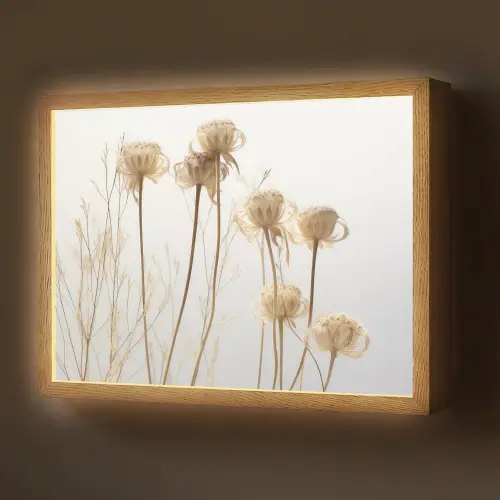 Droogbloemen - Natuur - Botanisch Light Box met batterij (Wandlamp) middel -z3d_website