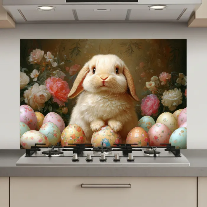 Konijn - Paaseieren - Stilleven keuken achterwand spatscherm klein -3d_website