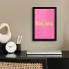 Roze - Groene Bonjour - art-deco fotolijst zwart zonder passe partout klein -sfeer1